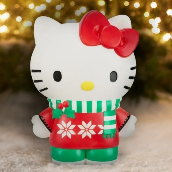 Hello Kitty 26” Blow Mold Christmas Decor NEW Light Up Sweater